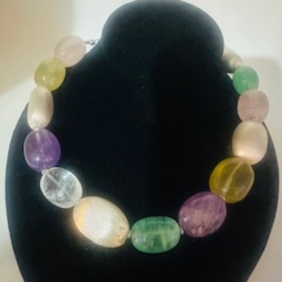 Paola Valentine Jewelry - Paola Valentine 925 Multi Color Stone Necklace NWOT
